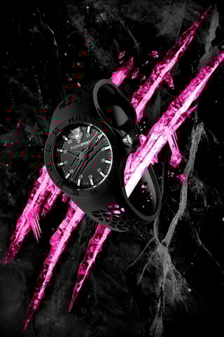 Montre à quartz en silicone - Noir