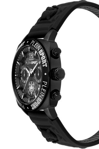 Montre à quartz en silicone - Chronographe - Noir