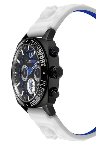 Montre à quartz en silicone - Chronographe - Blanc et noir