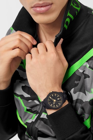 Montre à quartz en silicone - Noir