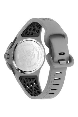 Montre à quartz en silicone - Tachymètre et chronographe - Gris