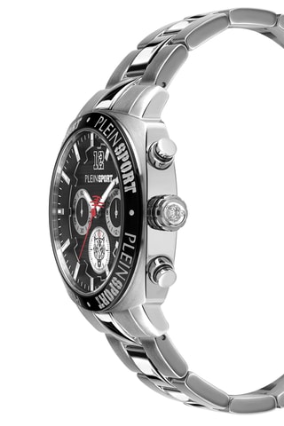 Montre à quartz en acier inoxydable - Chronographe - Argenté