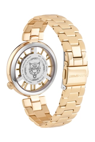 Montre à quartz en plaqué or jaune - Doré