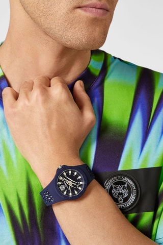 Montre à quartz en silicone - Bleu