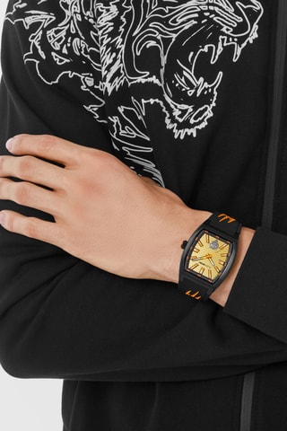 Montre à quartz en silicone - Noir