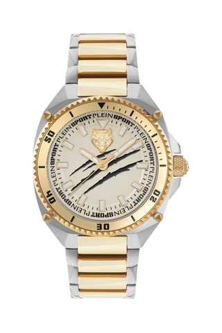 Montre à quartz en acier - Doré et argenté et doré