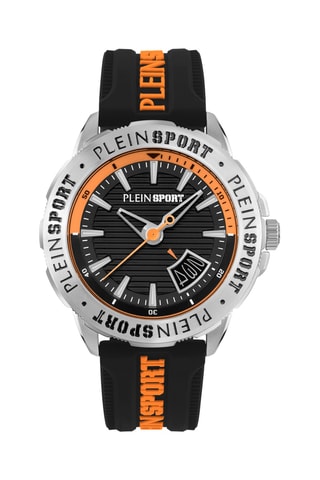 Montre en silicone - Noir et argenté