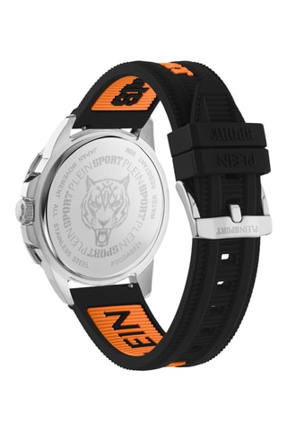 Montre en silicone - Noir et argenté