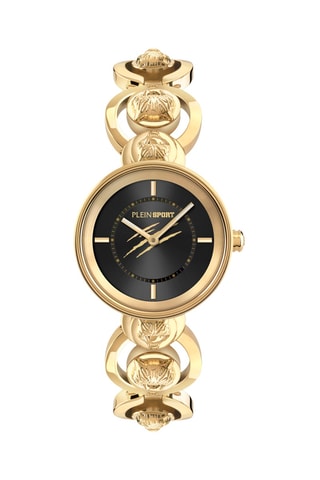 Montre à quartz en plaqué or jaune