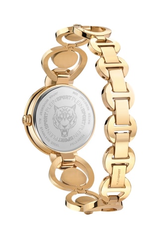 Montre à quartz en plaqué or jaune