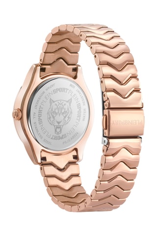 Montre à quartz dorée à l'or rose