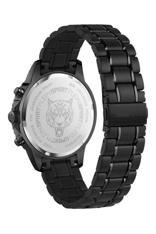 Montre à quartz en acier - Chronographe - Noir