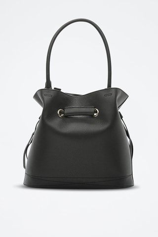 Leren Buideltas Le Huit M - Zwart