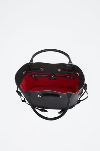 Leren Buideltas Le Huit M - Zwart