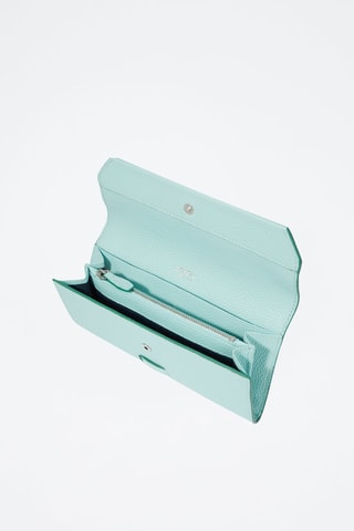 Leren Clutch Ninon - Zeegroen