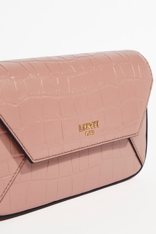 Sac bandoulière en cuir Lettrines Mini - Nude