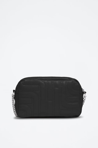 Sac bandoulière en cuir Midi-Minuit - Noir