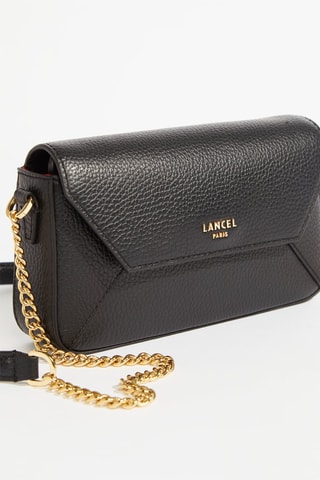 Leren Schoudertas Lettrines - Zwart