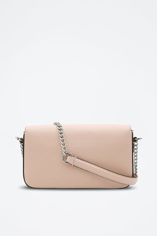 Leren Schoudertas Lettrines Mini - Nude