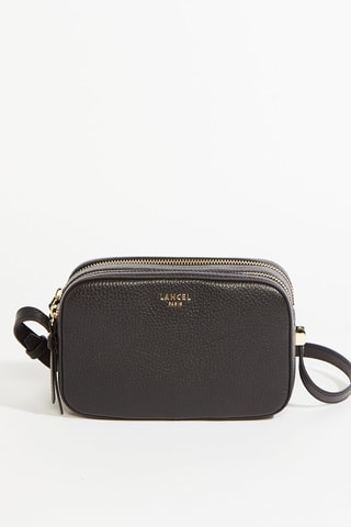 Leren Schoudertas Lettrines - Zwart