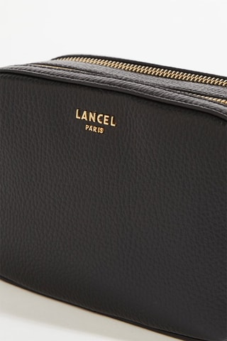 Leren Schoudertas Lettrines - Zwart