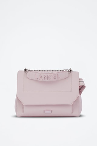 Sac bandoulière en cuir Ninon L - Rose