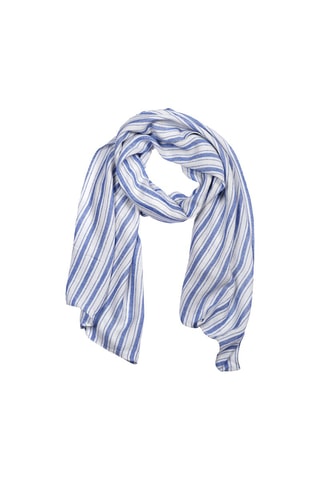 Foulard - Blanc et bleu cobalt