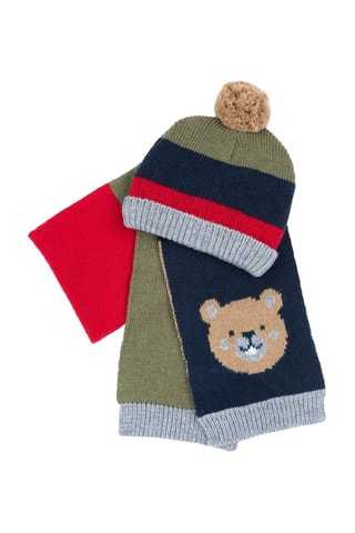 Bonnet et écharpe - Bleu foncé