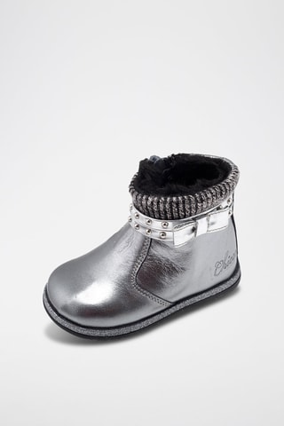 Bottines en cuir - Argenté