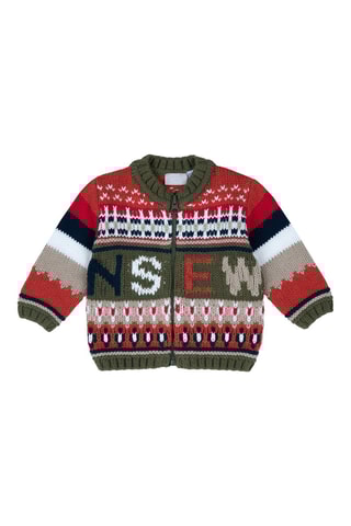 Gilet - Kaki et rouge