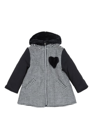 Manteau bi-matière Gris