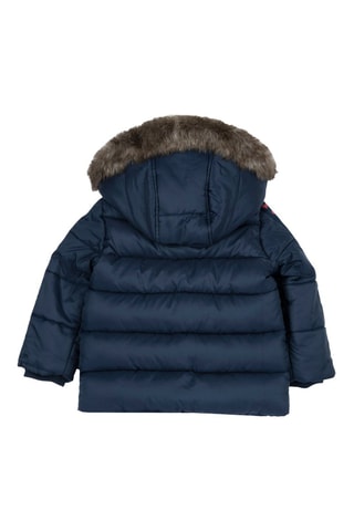 Gewatteerde Jas met Capuchon - Marineblauw