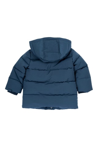 Gewatteerde Jas met Capuchon - Blauw