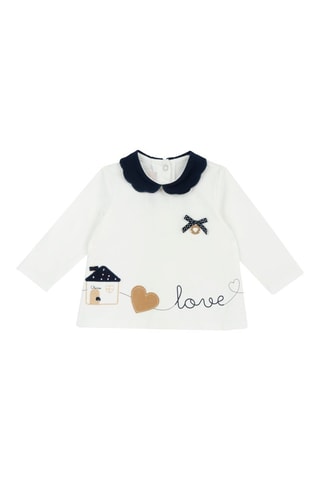 T-shirt - Blanc et bleu marine