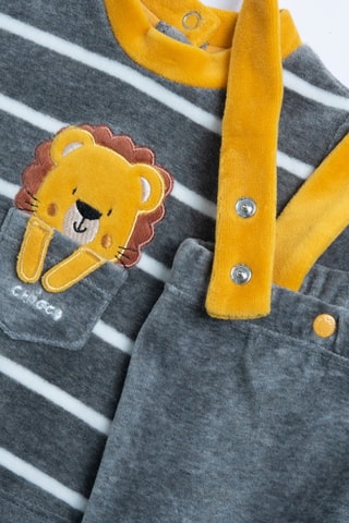 Velours T-shirt en Broek - Donkergrijs