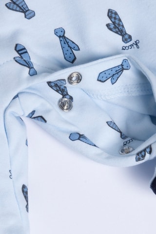 Grenouillère - Blanc et bleu clair