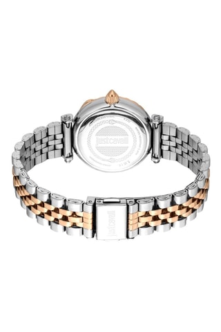 Montre à quartz en acier - Argenté et doré rose