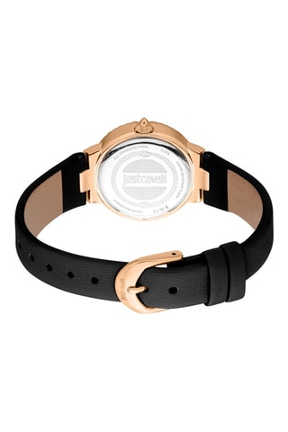 Montre à quartz en cuir et doré à l'or rose