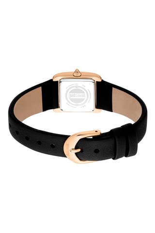 Montre à quarte en cuir et doré à l'or rose