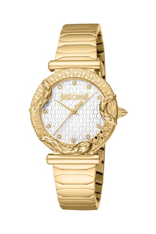 Montre à quartz en acier et cristaux tchèques - Doré et argenté