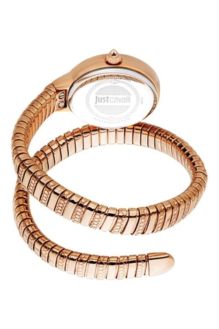 Montre à quartz en acier et cristaux tchèques - Doré rose et argenté