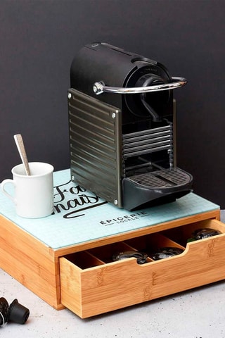 Tiroir à capsule en bois - Naturel