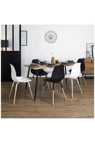 Table à manger extensible Abbott - Marron - 4 à 6 personnes - 120 à160 cm