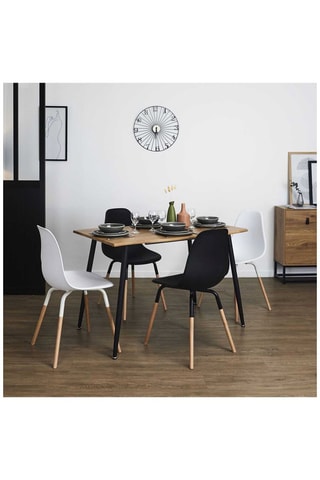 Table à manger extensible Abbott - Marron - 4 à 6 personnes - 120 à160 cm