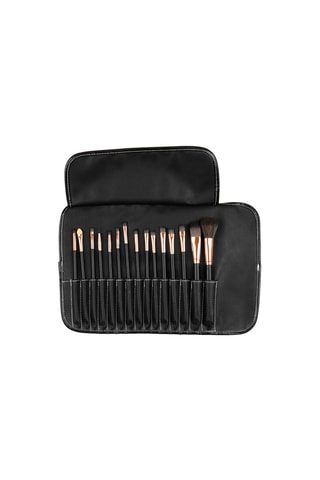 15 pinceaux à maquillage - Noir et doré