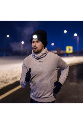 Bonnet lumineux LED - Noir