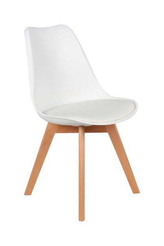 2 chaises Scandinave - Blanc et naturel