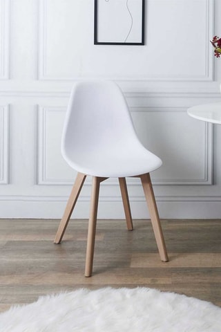 2 chaises en hêtre Scandinave - Blanc