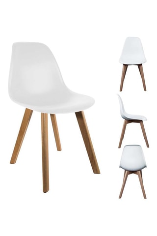 2 chaises en hêtre Scandinave - Blanc