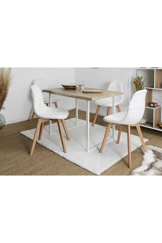 2 chaises - Naturel et blanc